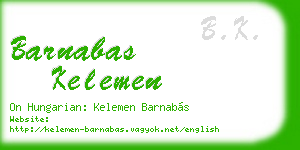 barnabas kelemen business card