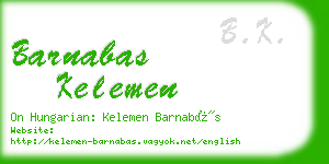 barnabas kelemen business card